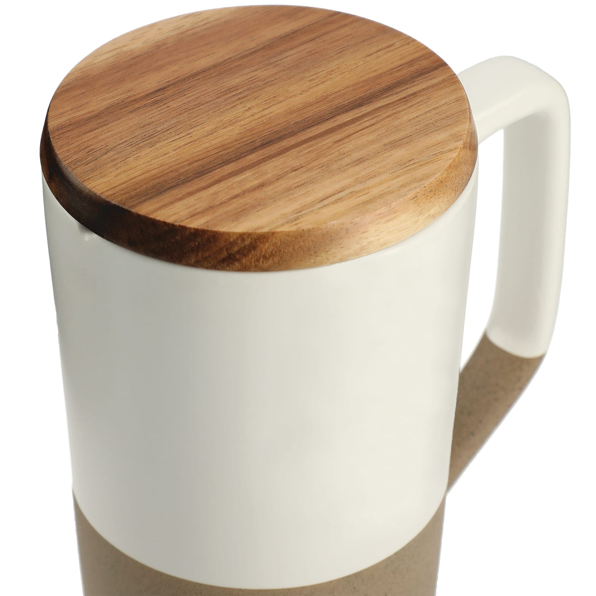 Tahoe Tea & Coffee 16 Oz. Ceramic Mug w/Wood Lid