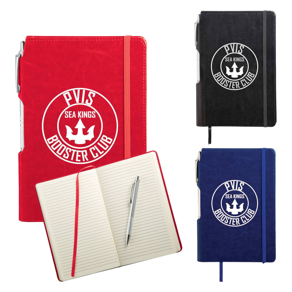 6" x 8.5" FSC® Mix Viola Bound Notebook with Pen