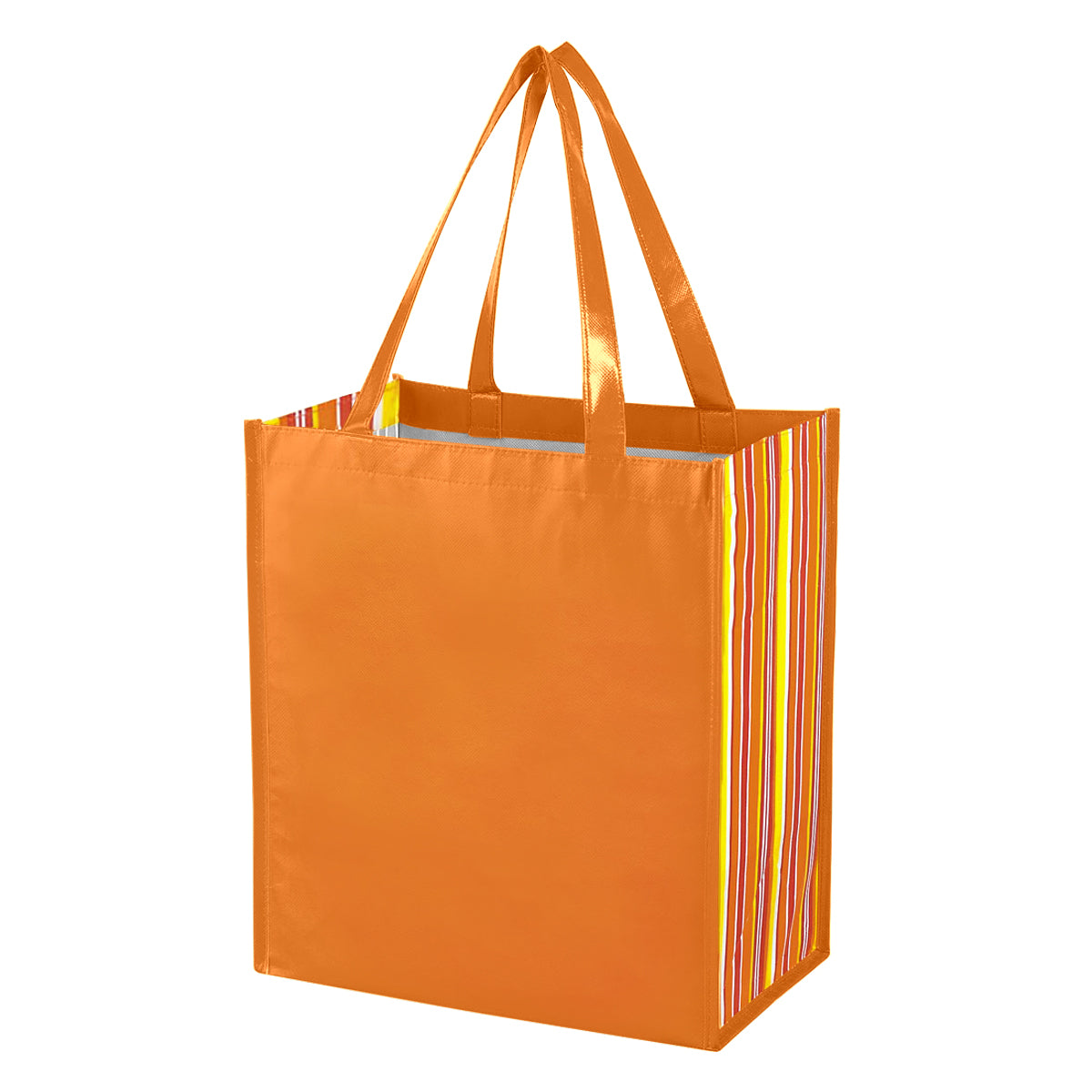 Shiny Laminated Non-woven Tropic Shopper Tote Bag