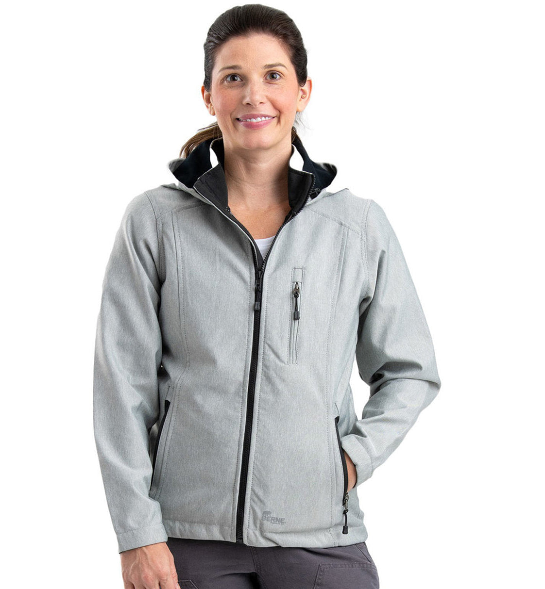 Berne Apparel Ladies' Hooded Softshell Jacket