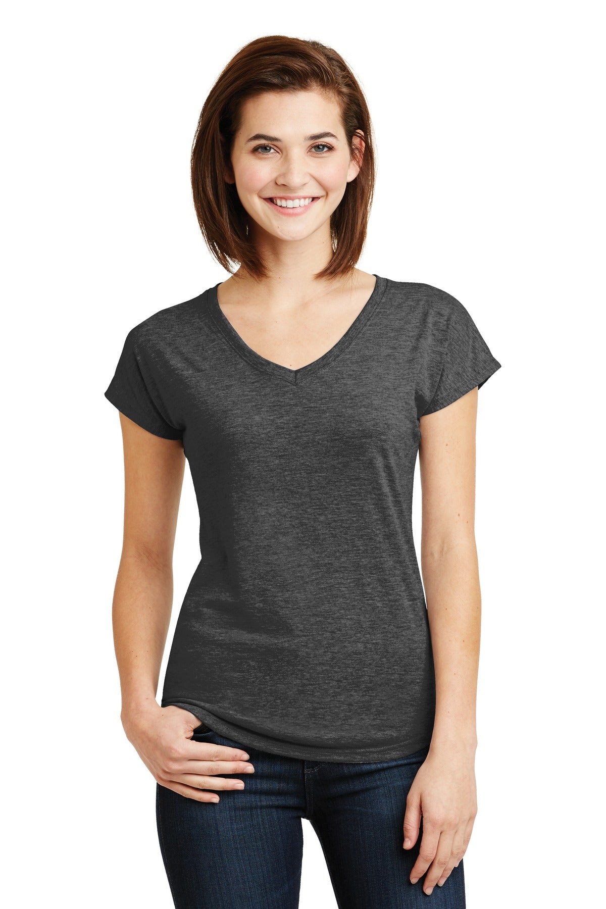 Anvil Ladies' Tri-Blend V-Neck Tee