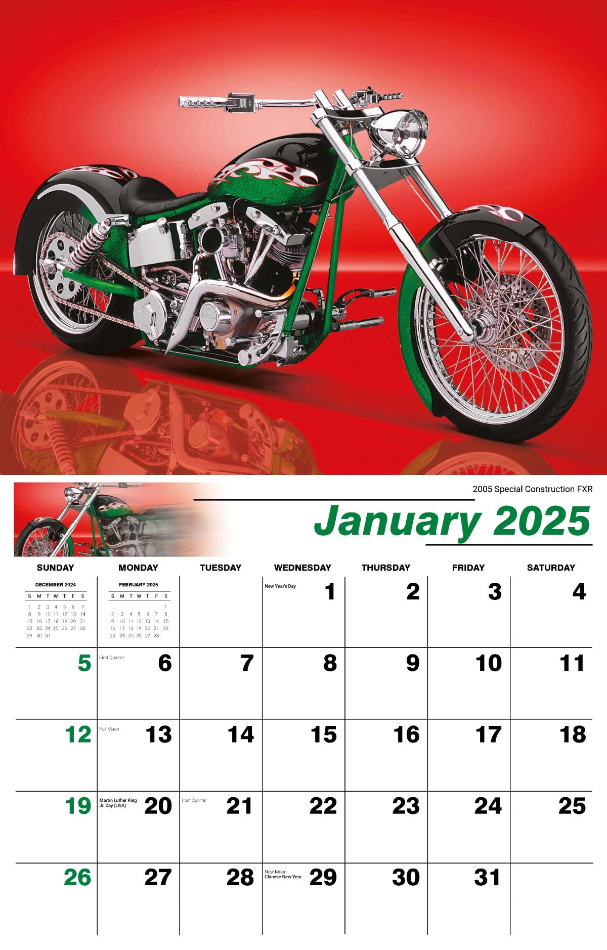 Galleria Wall Calendar 2025 Motorcycle Mania Calendar