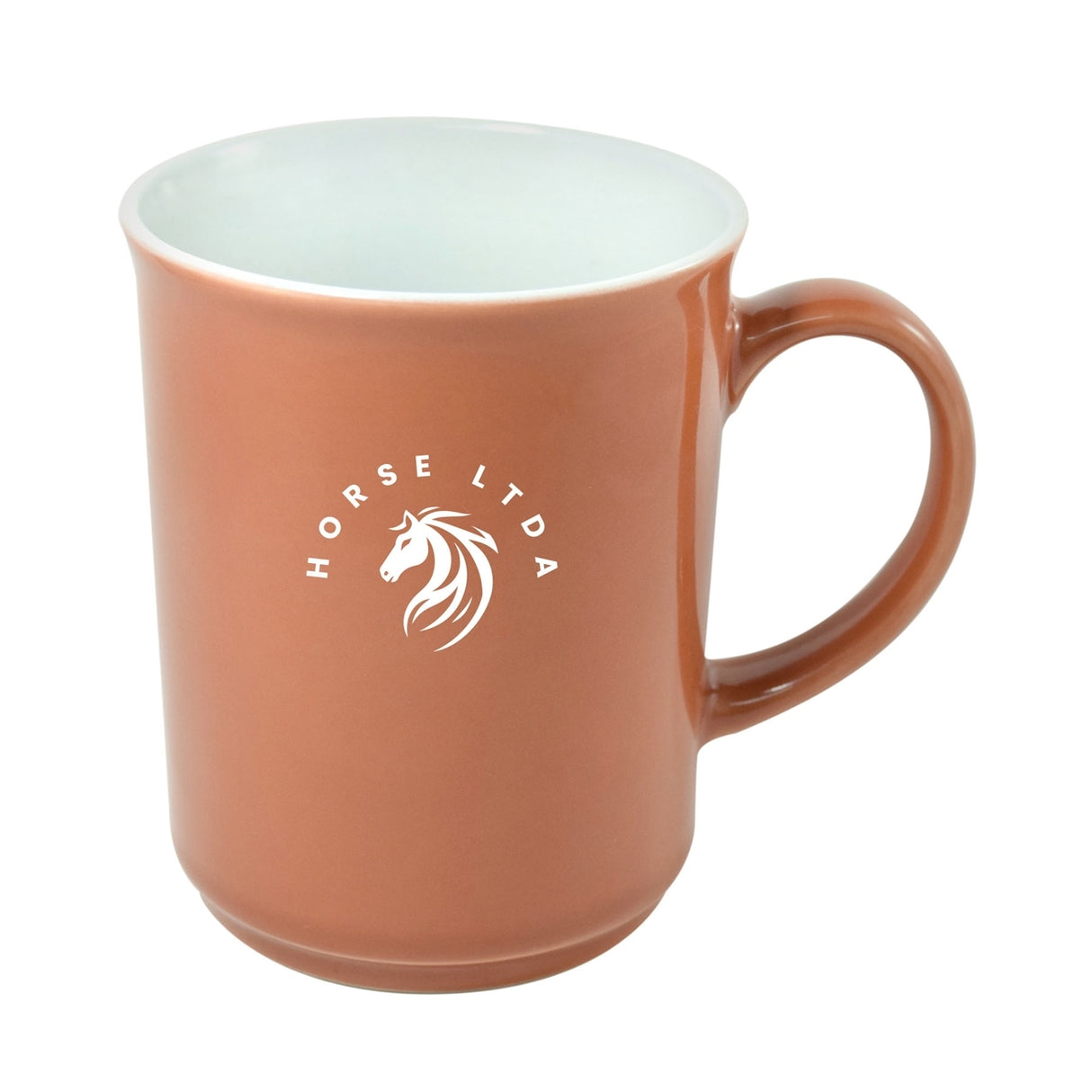Cyprus 2tone terracotta/white 14oz mug in a Ripple gift box