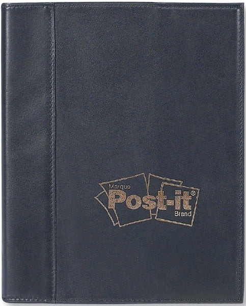 Book Cover black genuine smooth leather with journal