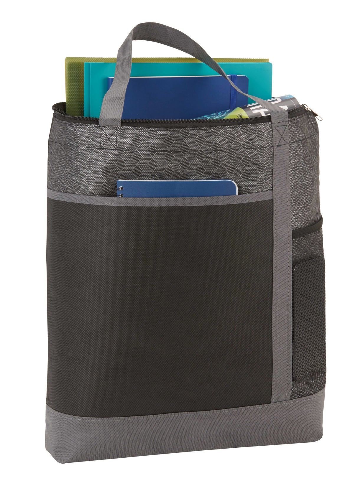 Chrome Non-Woven Zipper Convention Tote