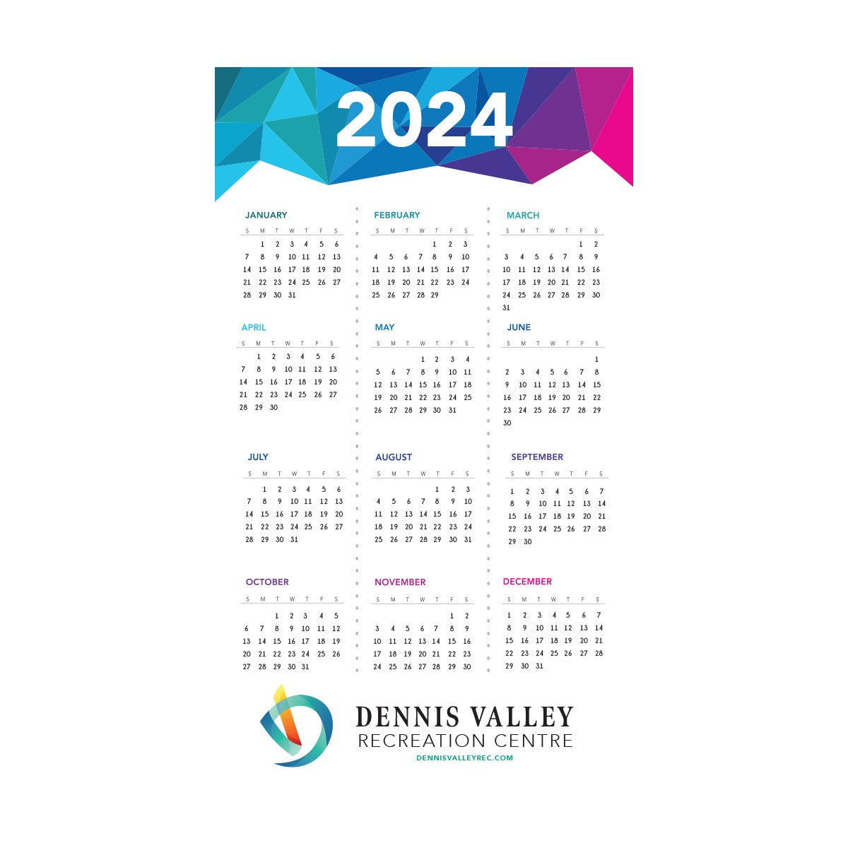 Paper Wall Calendar (17"x29")