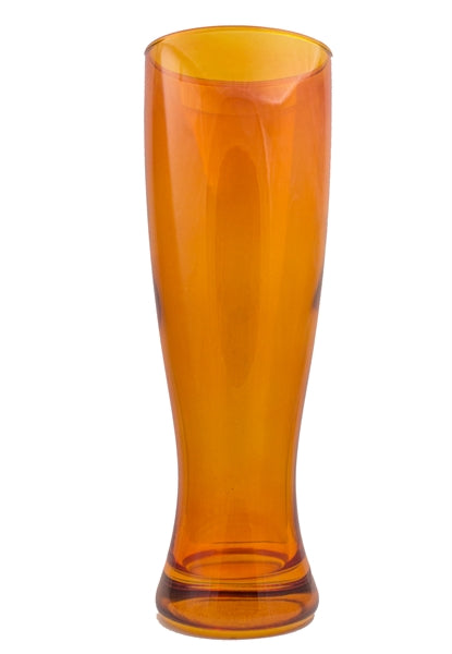 Super Pilsner 16oz topaz coloured glass