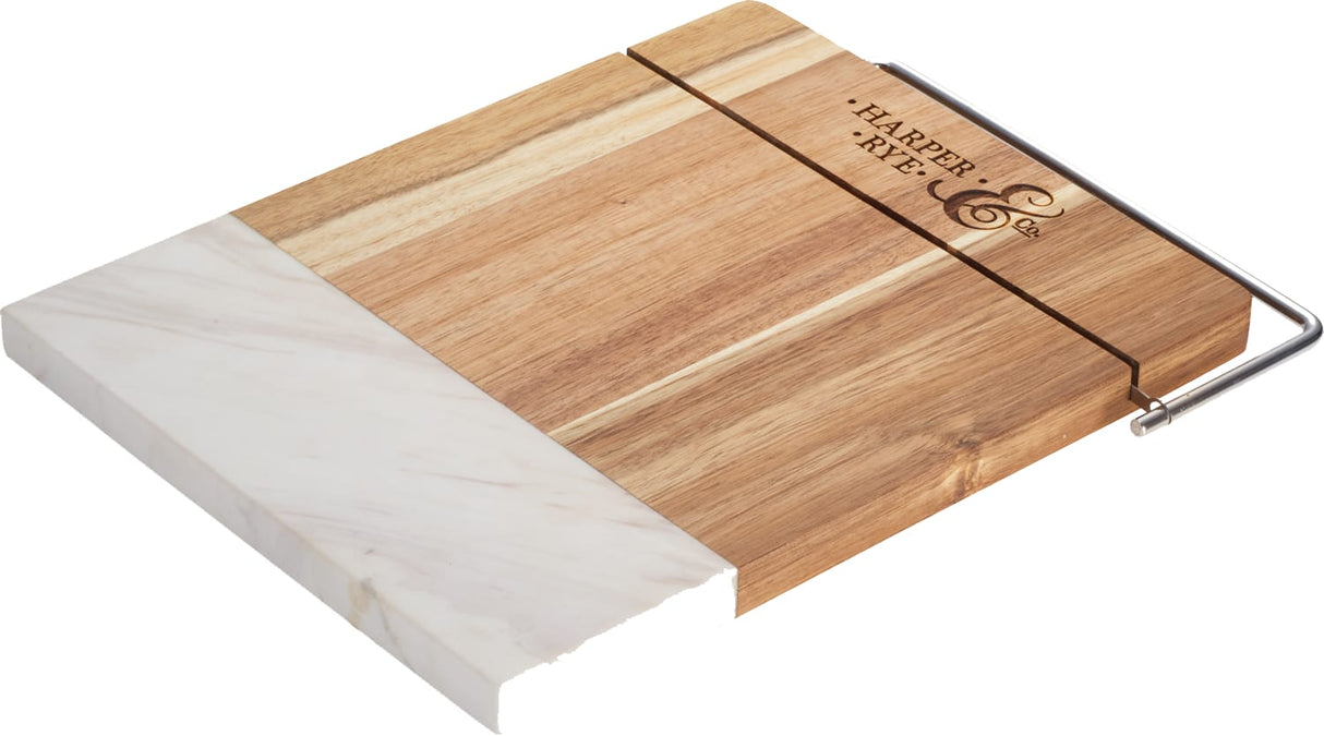 Marble and Acacia Wood Cheese Cutting Board