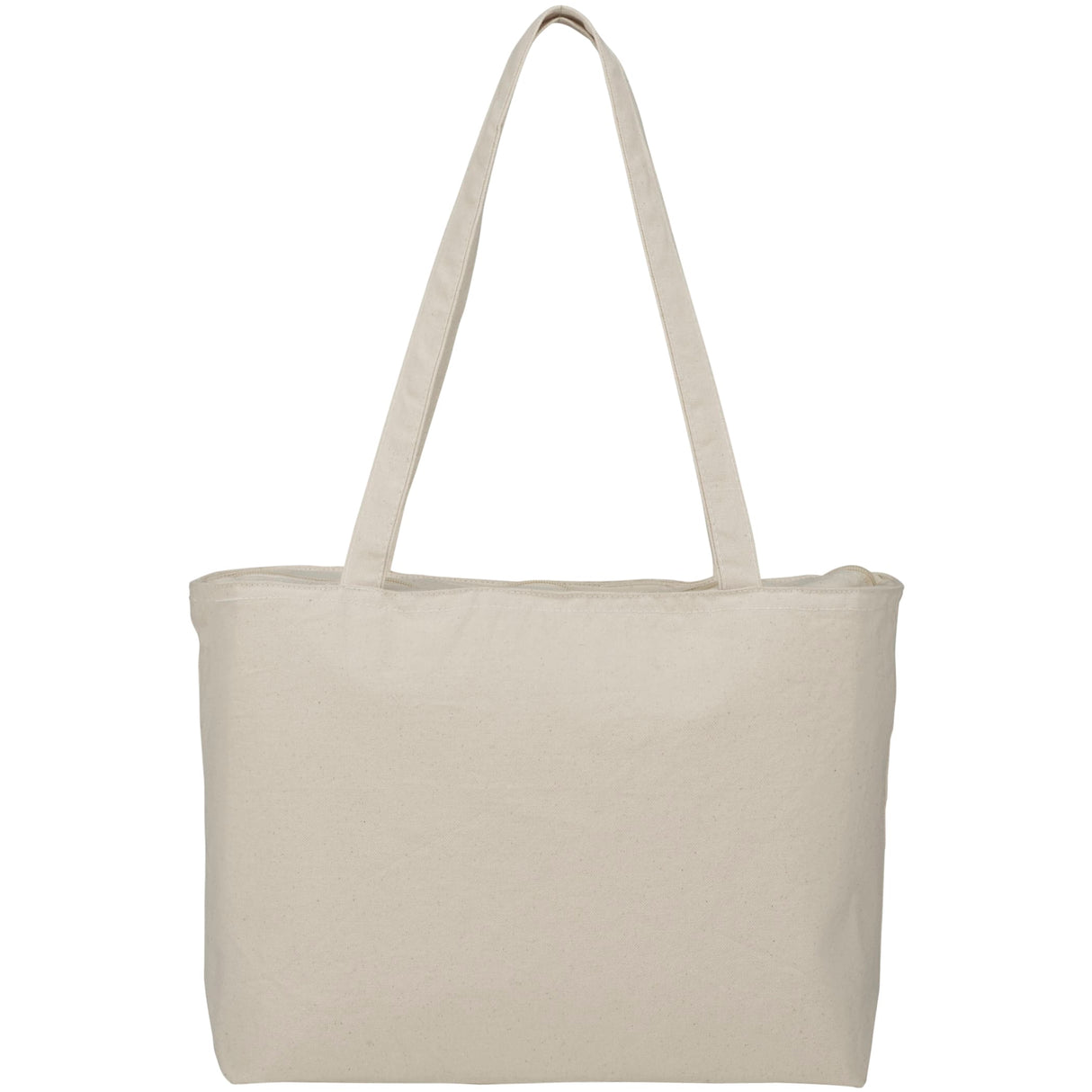 0003111 Zippered 12oz Cotton Canvas Shopper Tote