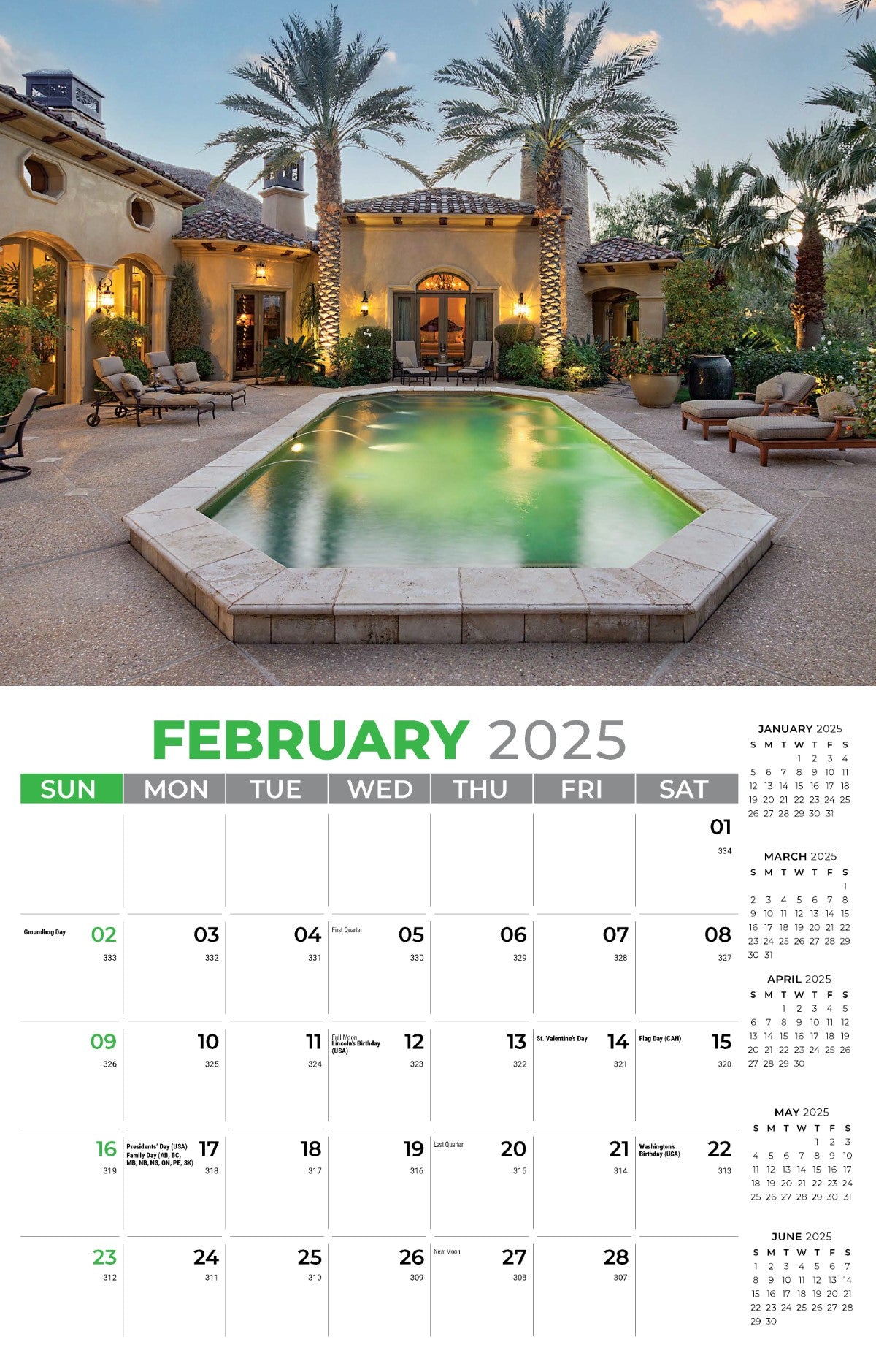 Galleria Wall Calendar 2025 Homes
