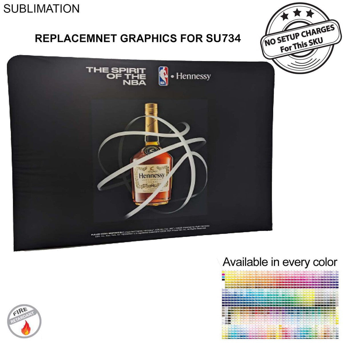 Replacement Full Color Graphics Double Sided for 10'W x 8'H EuroFit Straight Wall, NO SETUP CHARGE