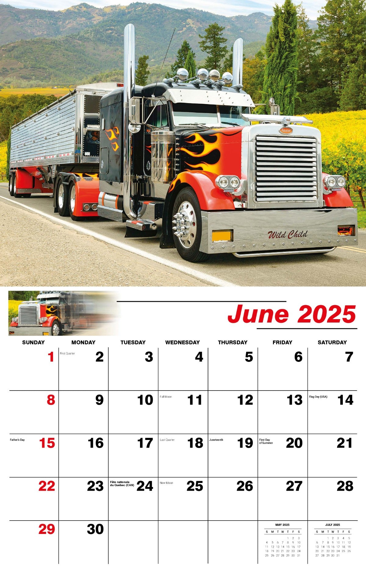 Galleria Wall Calendar 2025 Kings of the Road