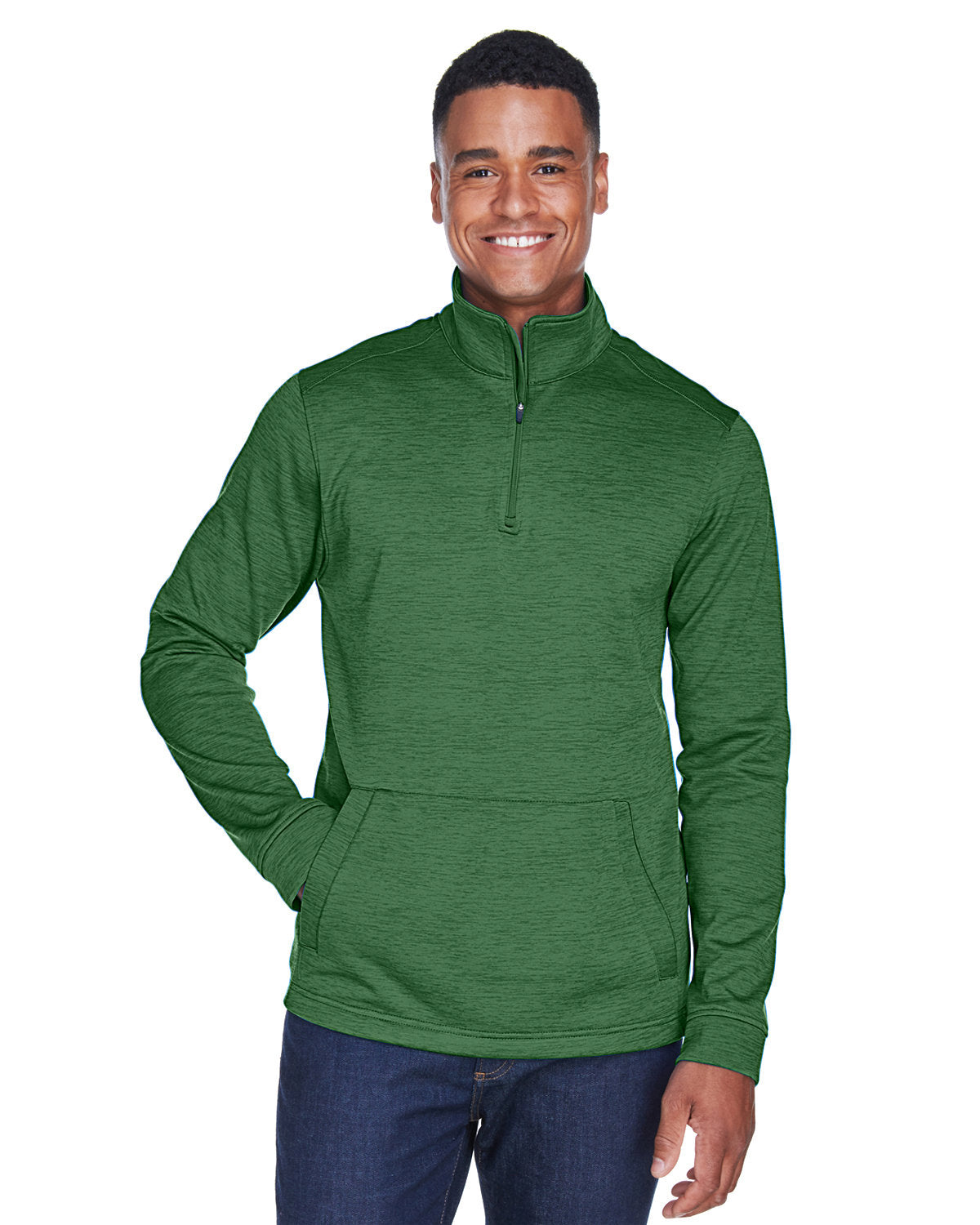 DEVON AND JONES Men's Newbury Mélange Fleece Quarter-Zip
