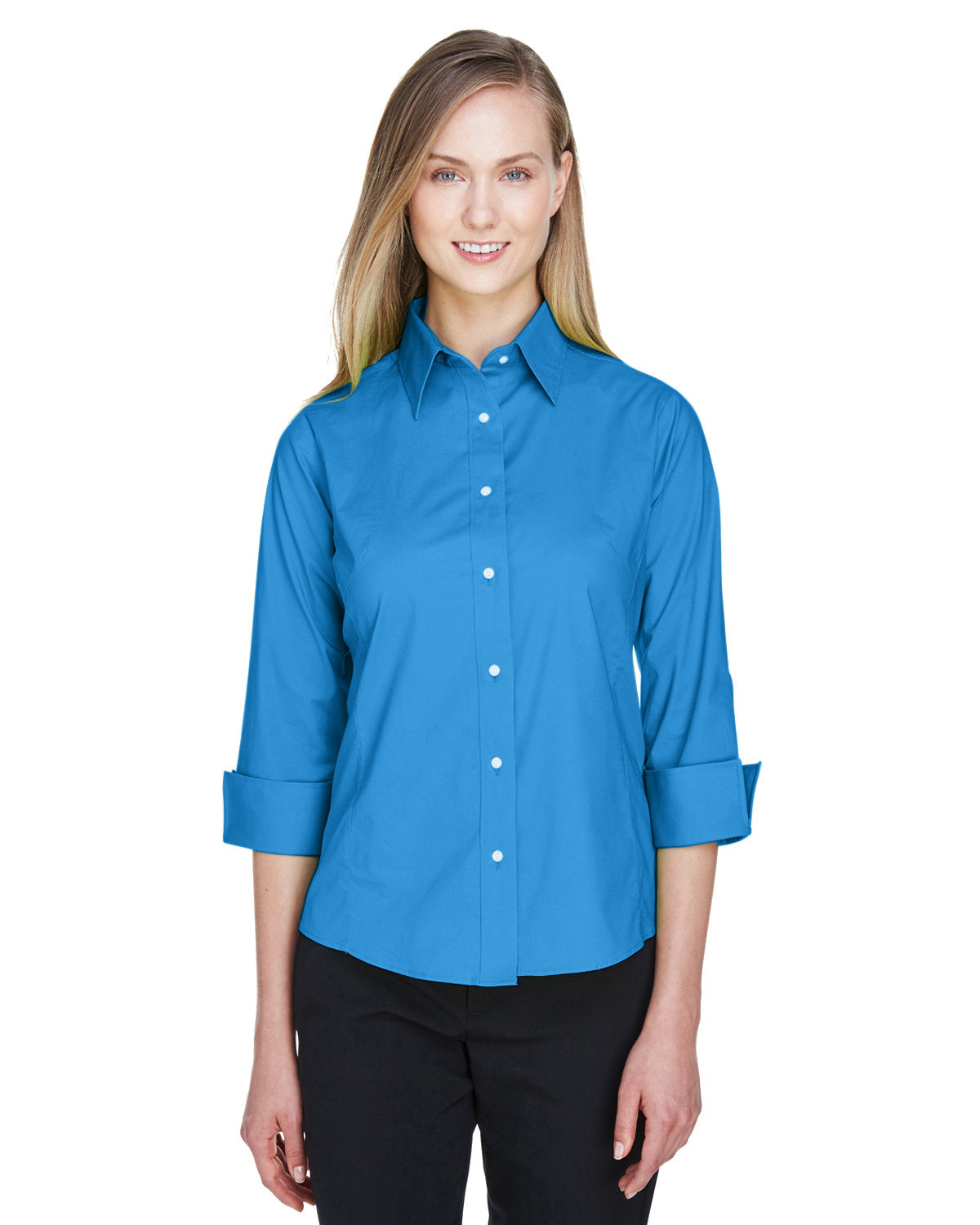 DEVON AND JONES Ladies' Perfect Fit? 3/4-Sleeve Stretch Poplin Blouse