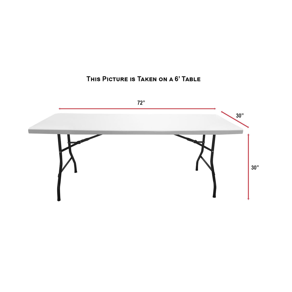 Sublimated Stretch Curved Fit Table Throw for 6ft table, 3 sided, Open Back