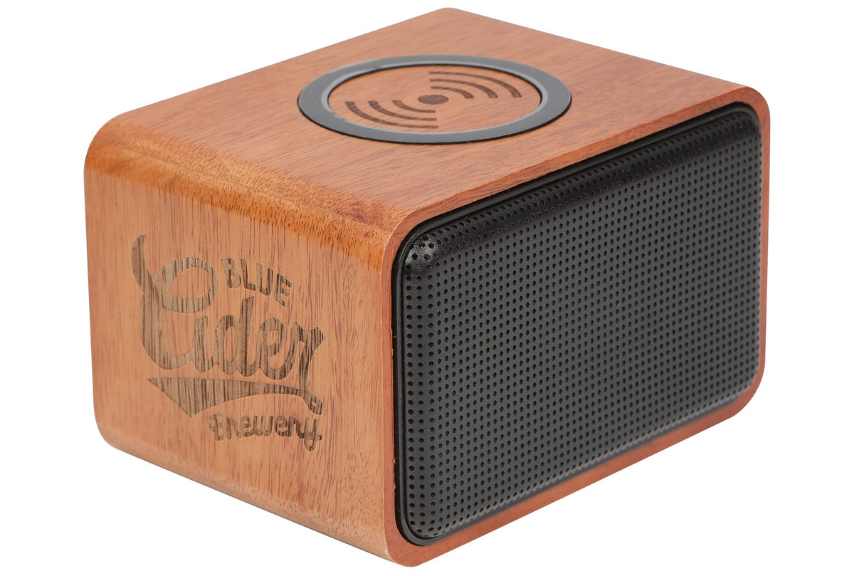 Wood Bluetooth Speaker with Wireless Charging Pad