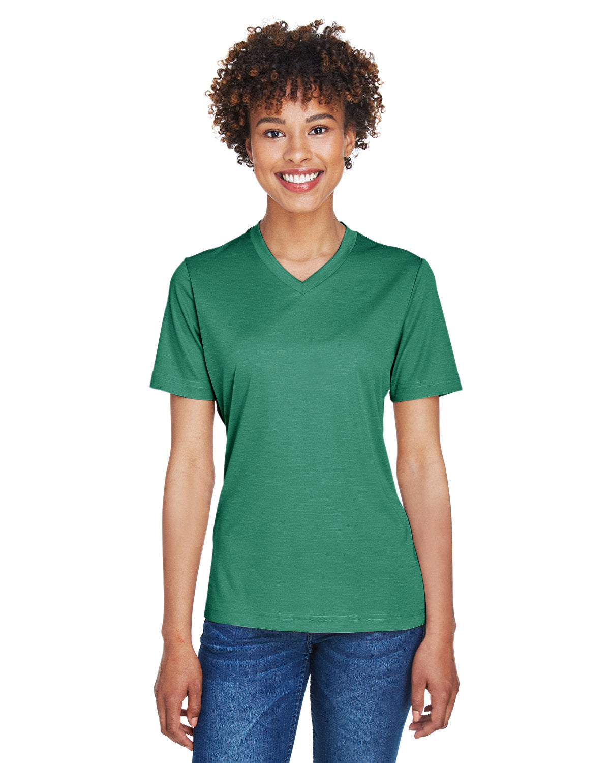 000246 Team 365 Ladies' Sonic Heather Performance T-Shirt
