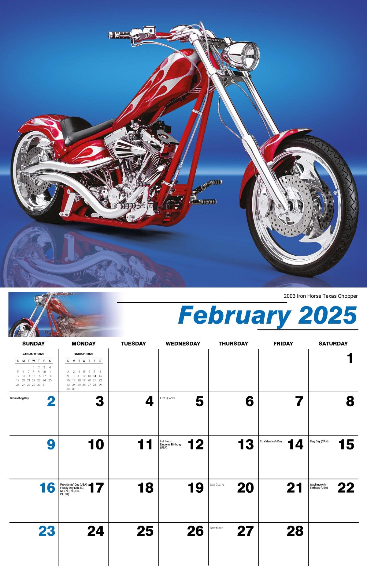 Galleria Wall Calendar 2025 Motorcycle Mania Calendar