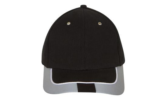 Brushed Heavy Cotton Cap w/Reflective Trim & Tab on Peak