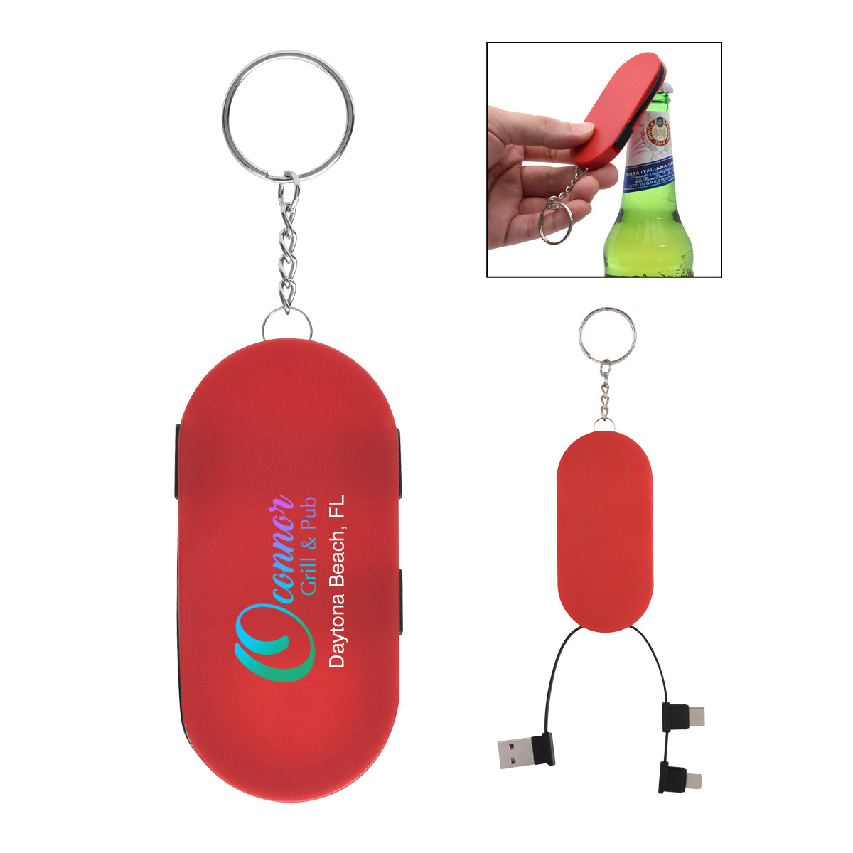 Hideaway 3-in-1 Charging Cable & Bottle Opener
