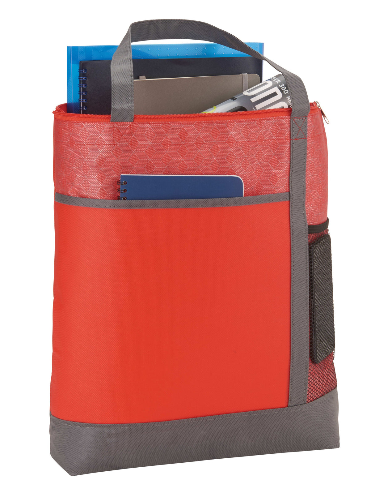 Chrome Non-Woven Zipper Convention Tote