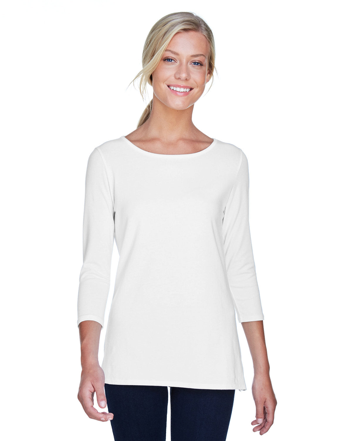 DEVON AND JONES Ladies' Perfect Fit? Ballet Bracelet-Length Knit Top