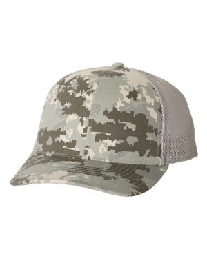000458 Richardson® Patterned Snapback Trucker Cap