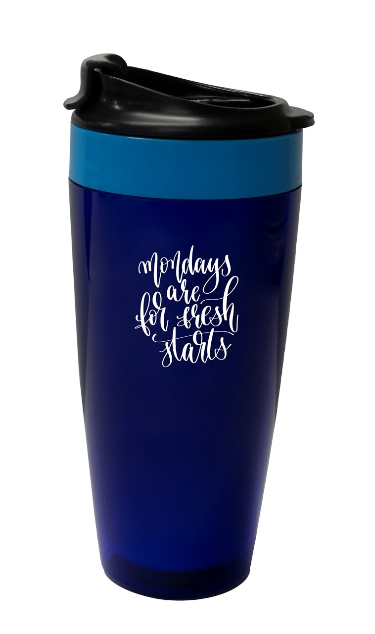 ~ The Green Tumbler 16oz coblat/blue tumbler with flip top lid