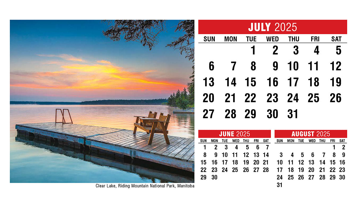 Scenes of Canada (English) Desk Tent Calendar