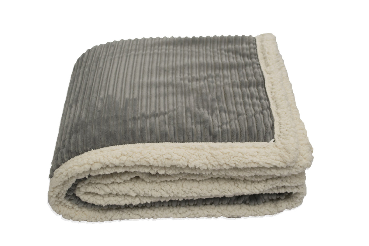 Corduroy Lambswool Throw (Laser Patch)