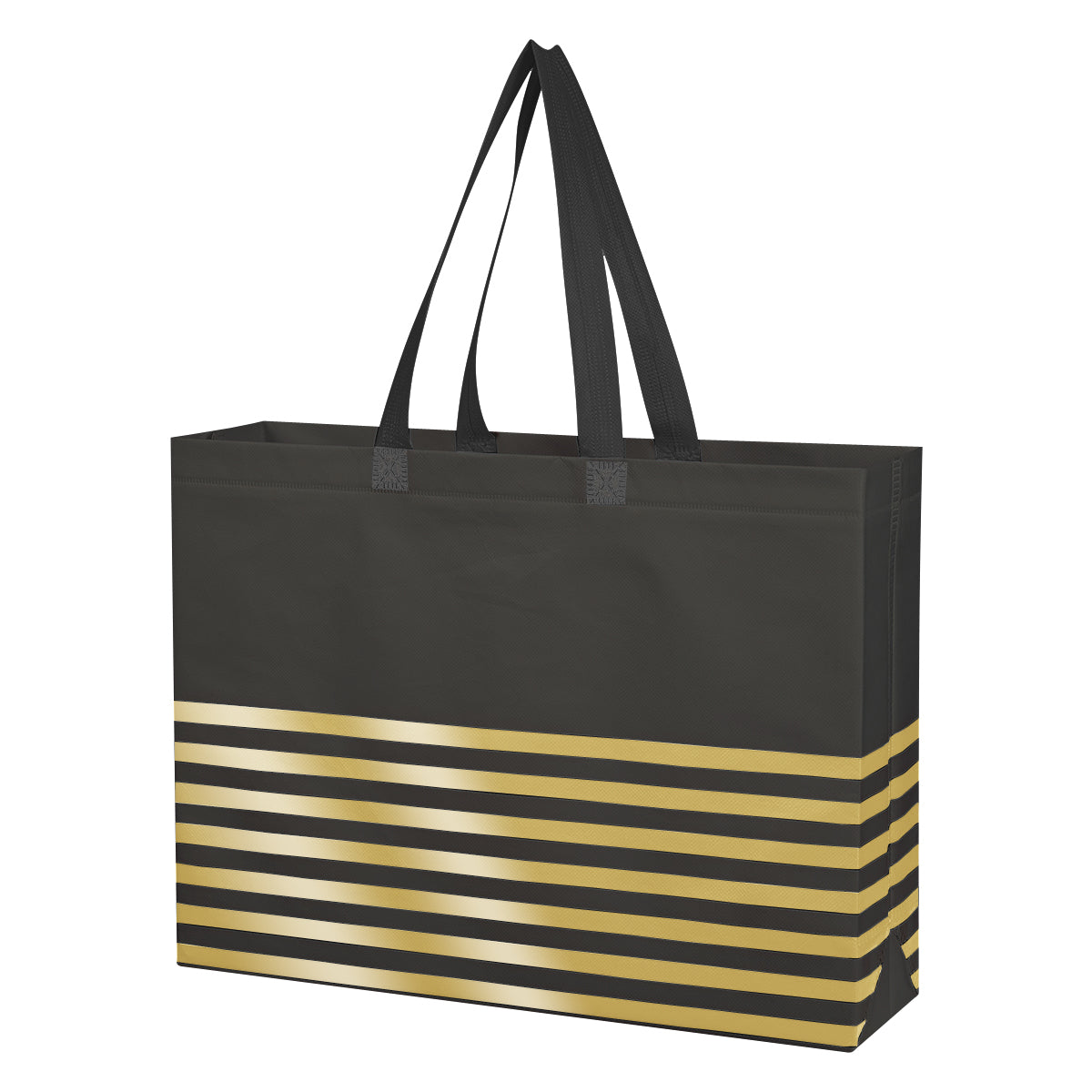 Non-woven Horizontal Stripe Tote Bag