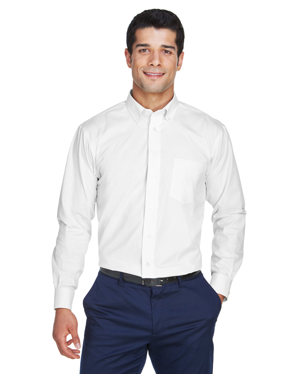 Devon and Jones Men's Crown Collection® Solid Oxford Woven Shirt