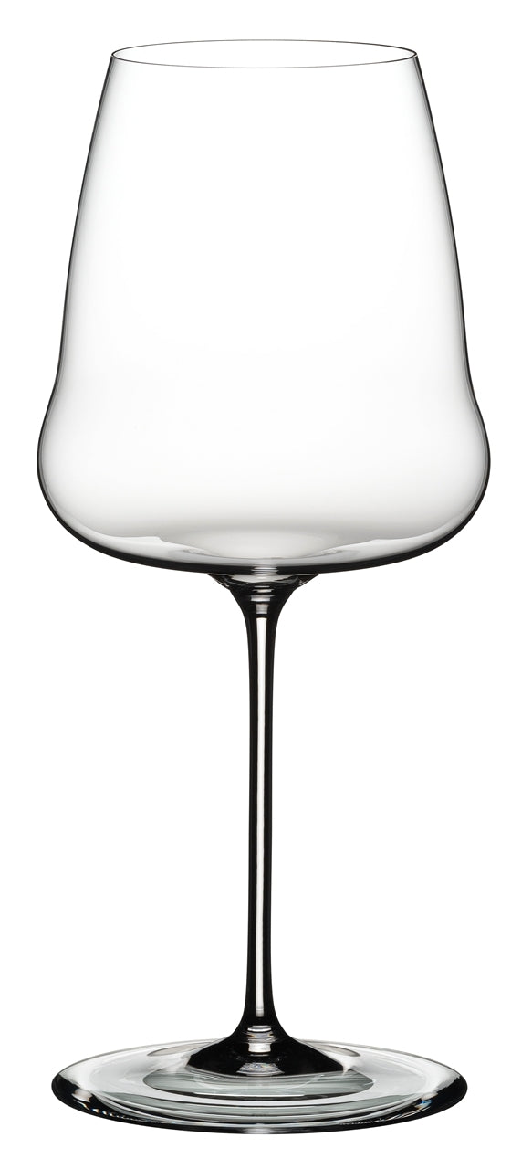 ~WineWings Oaked Chardonnay, 24.88oz RIEDEL crystal stemmed glass S/2 in a Raven black gift box