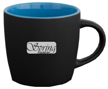 Midnight 12oz 2tone black/sky blue cafe mug