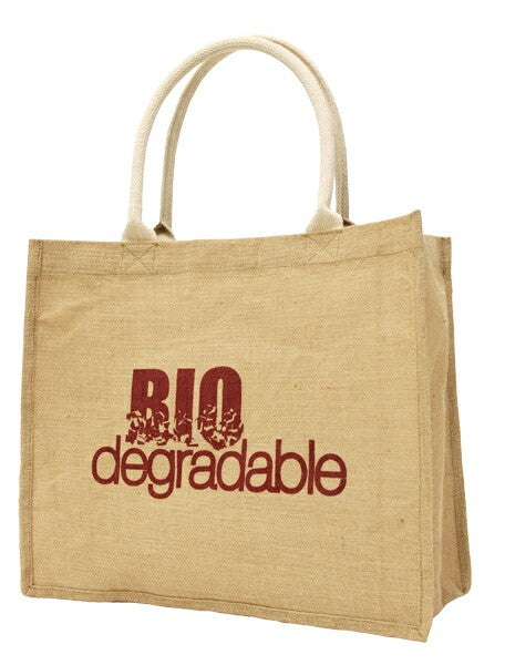 Jute Shopper Tote Bag