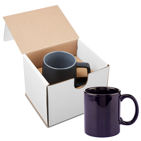 11 Oz. Basic C Handle Ceramic Mug Gift Set