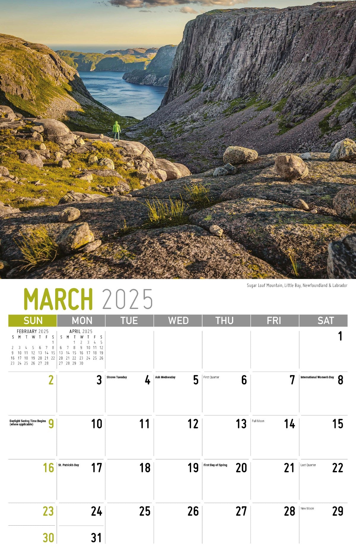 Galleria Wall Calendar 2025 Scenes of Atlantic Canada