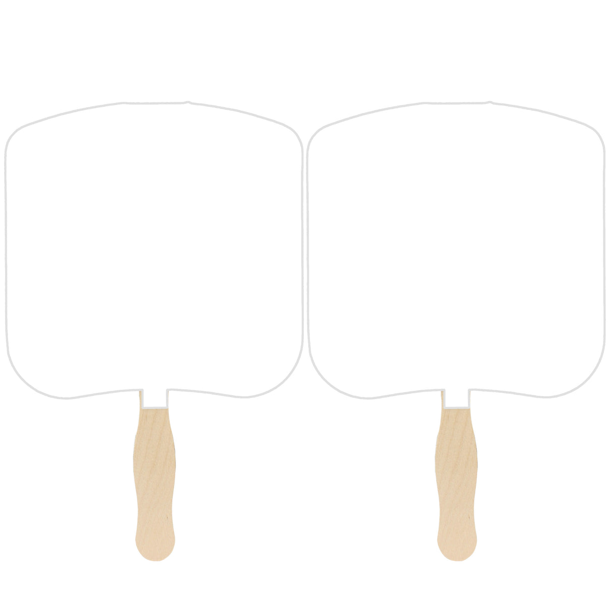 Bread Slice Sandwiched Hand Fan (2 Side/Four Color Process)