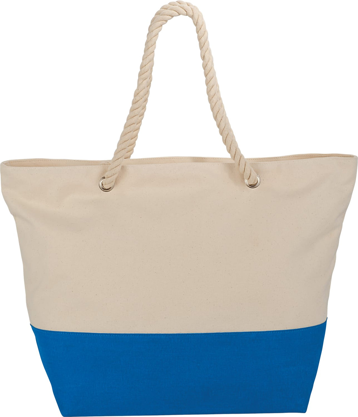 Zippered 12oz Cotton Canvas Rope Tote
