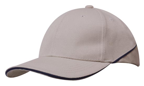 Premium American Twill Cap w/Sandwich Trim on Peak & Crown