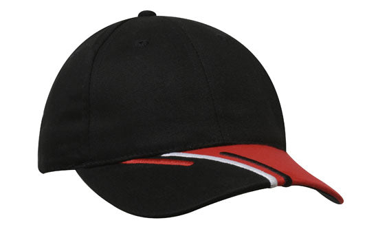Brushed Cotton Cap w/Tri-Colored Visor