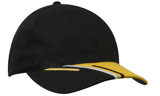 Brushed Cotton Cap w/Tri-Colored Visor