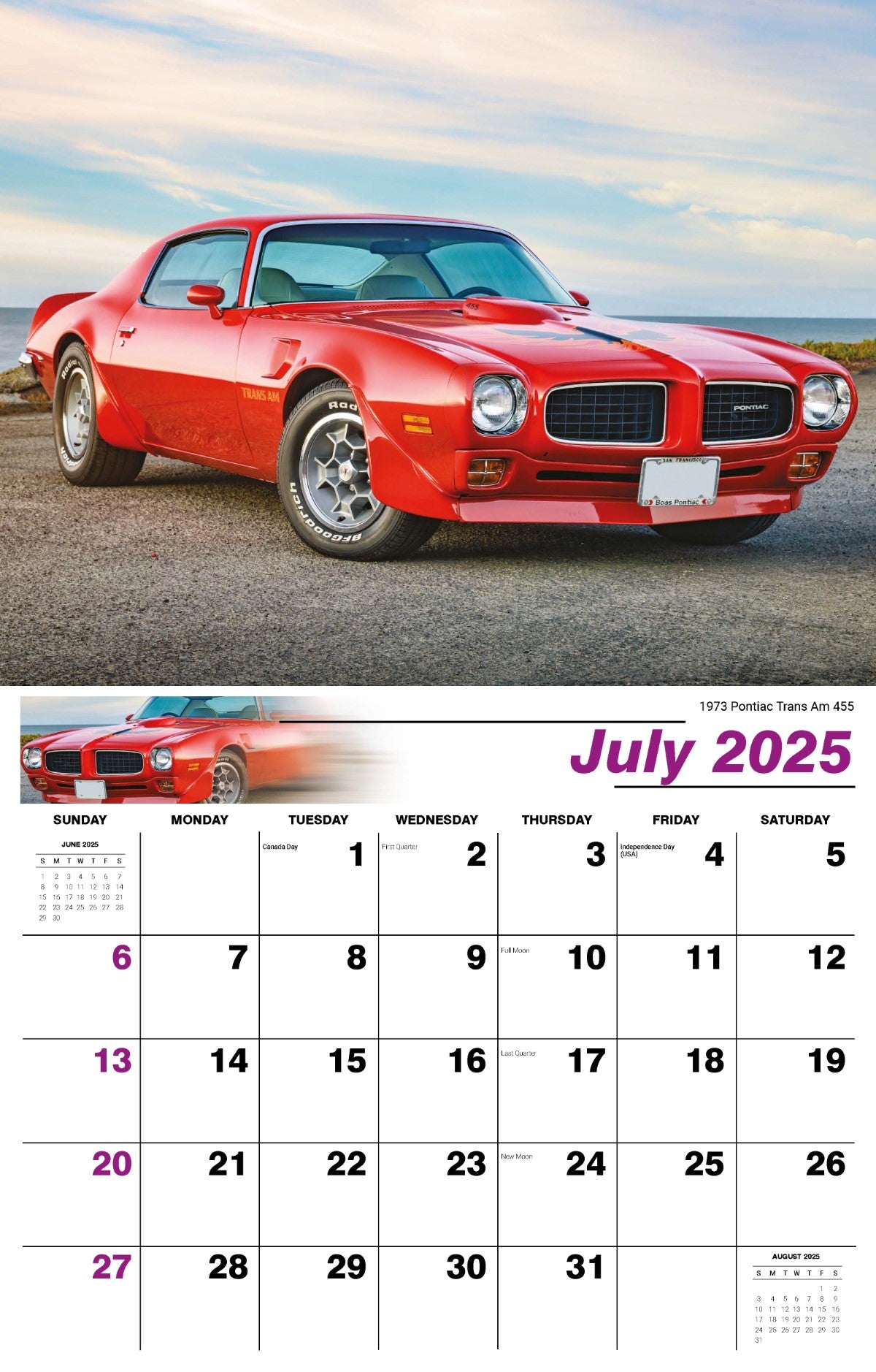 Galleria Wall Calendar 2025 Classic Cars