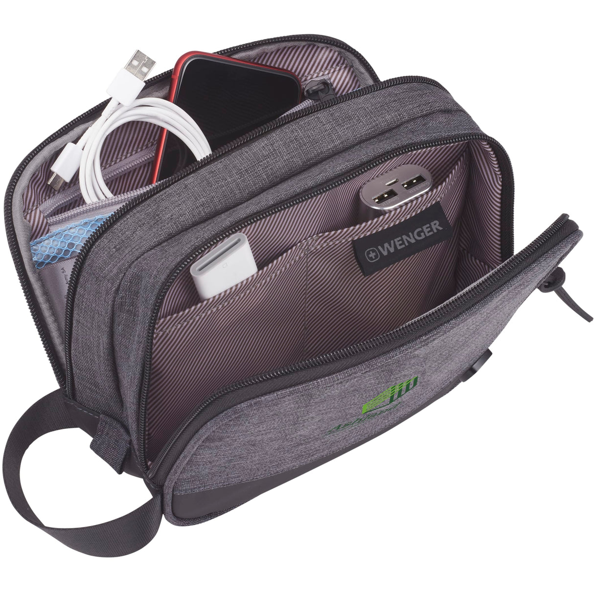 000387 Wenger RPET Dual Compartment Dopp Kit