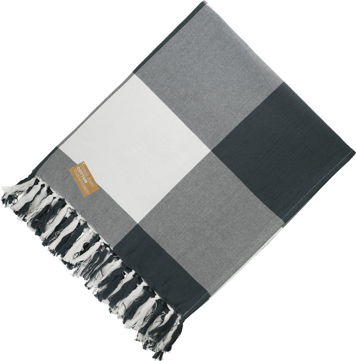 Field & Co. 100% Organic Cotton Check Throw Blanket