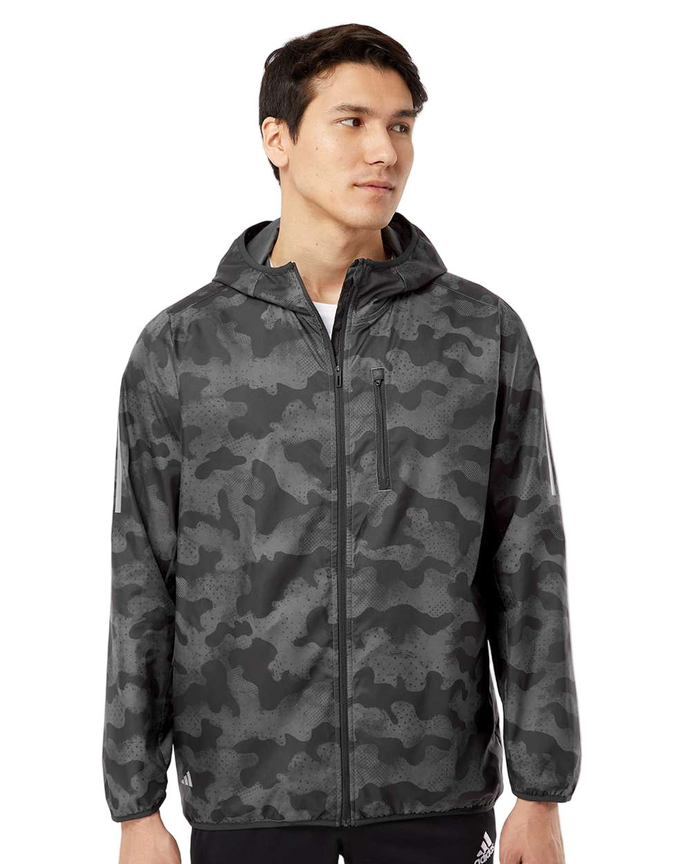 Adidas® Hooded Full Zip Windbreaker