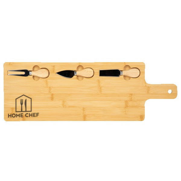 Long Charcuterie Board w/Utensils