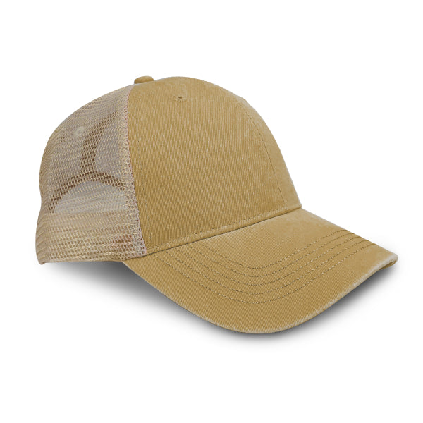 Constructed Garment Washed Pigment Dyed Delxue Mesh Back Cap