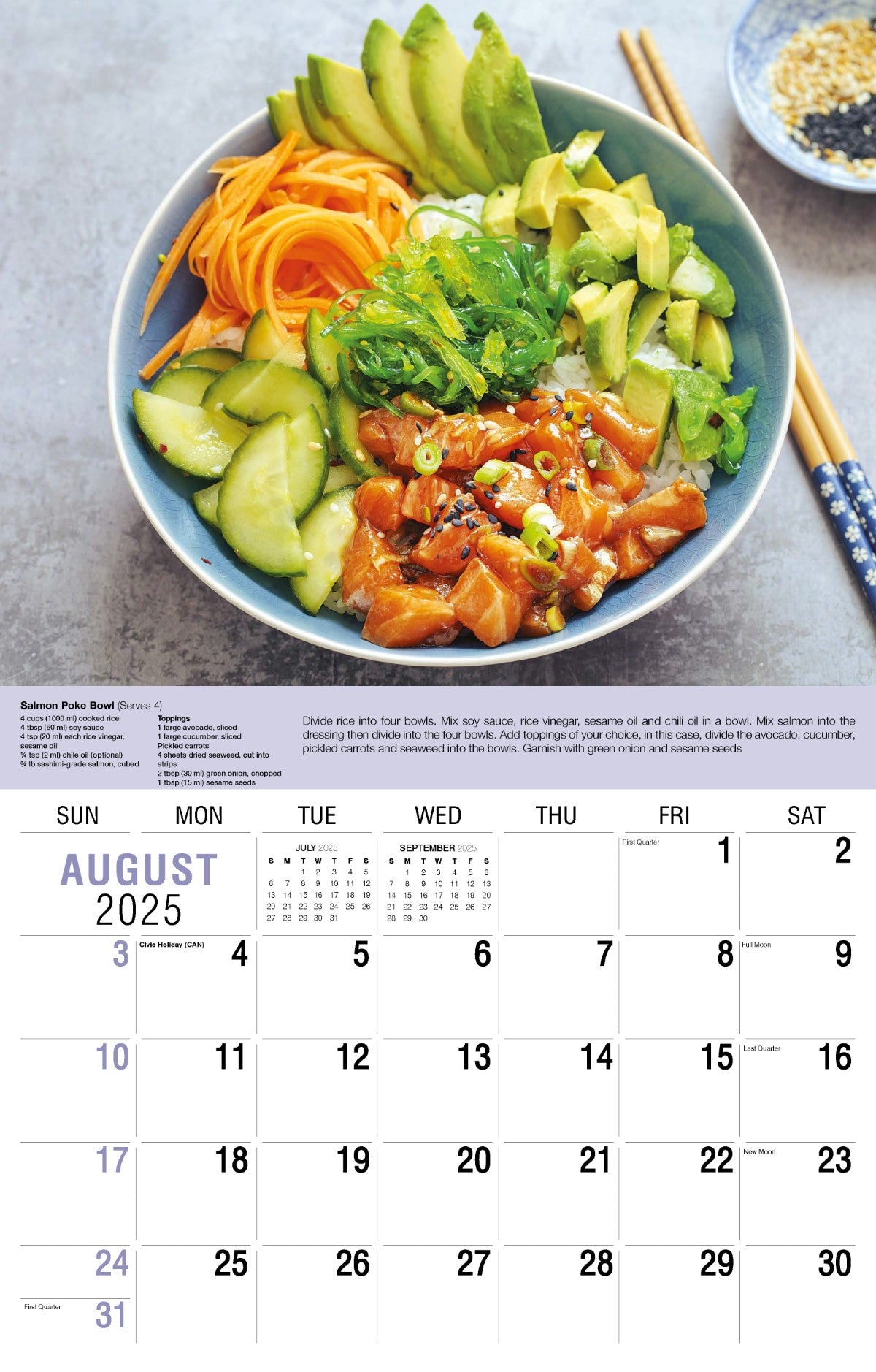 Galleria Wall Calendar 2025 Recipes