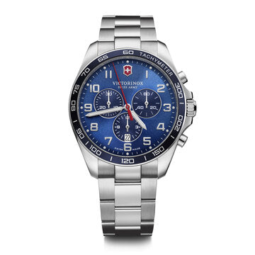 FieldForce Classic Chronograph Watch w/Blue Dial
